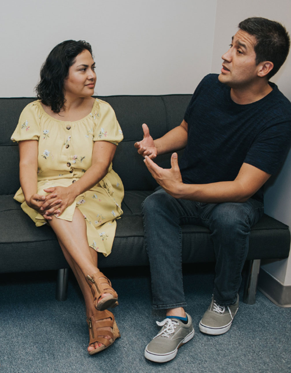 EFT man woman couple talking